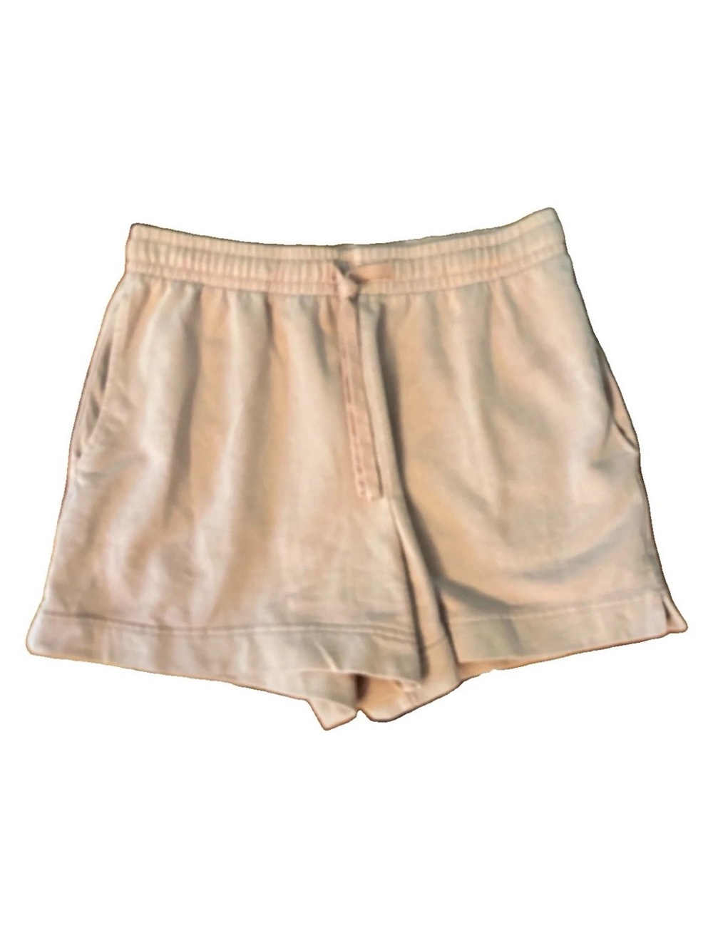 H&M Dusty Rose Drawstring High Rise Shorts w Front & Back Pockets, Sz S